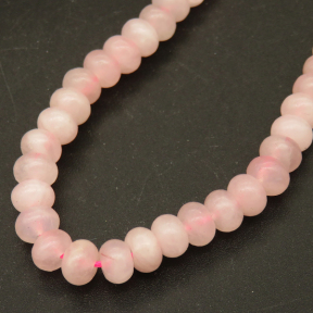 Natural Rose Quartz,Abacus Beads,Pink,6.5*4mm,Hole:1mm,about 95pcs/strand,about 25g/strand,1 strand/package,15"(38cm),XBGB04731ahjb-L001