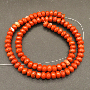 Natural Redstone,Abacus Beads,Red,6*4mm,Hole:1mm,about 95pcs/strand,about 25g/strand,1 strand/package,15"(38cm),XBGB04738ahjb-L001