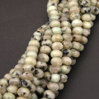 Natural Tianshan Blue Jasper,Abacus Beads,Beige,6*4mm,Hole:1mm,about 95pcs/strand,about 23g/strand,1 strand/package,15"(38cm),XBGB04744ahjb-L001