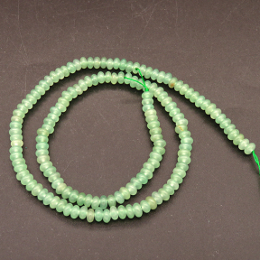 Natural Green Aventurine,Abacus Beads,Light Green,5*3mm,Hole:0.8mm,about 126pcs/strand,about 12g/strand,1 strand/package,15"(38cm),XBGB04750ahjb-L001
