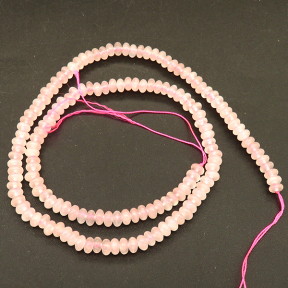 Natural Rose Quartz,Abacus Beads,Pink,4*2mm,Hole:0.8mm,about 190pcs/strand,about 12g/strand,1 strand/package,15"(38cm),XBGB04759ahjb-L001