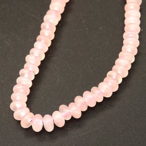 Natural Rose Quartz,Abacus Beads,Pink,4*2mm,Hole:0.8mm,about 190pcs/strand,about 12g/strand,1 strand/package,15"(38cm),XBGB04759ahjb-L001