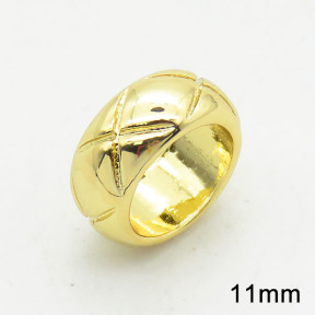 Brass Beads,Ring,Long-lasting plated,Gold,5x11mm,Hole:8mm,about 1.30g/pc,5 pcs/package,XFF00634aahm-G030