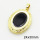 Brass Enamel Locket Pendants,Photo Frame Charms for Necklaces,Oval,Long-lasting plated,Gold,5x24x30mm,Hole:4x6mm,about 5.08g/pc,5 pcs/package,XFPC02456aaji-G030