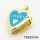 Brass Enamel Locket Pendants,Photo Frame Charms for Necklaces,Heart,Long-lasting plated,Gold,5x19x20mm,Hole:3x5mm,about 2.67g/pc,5 pcs/package,XFPC02463avja-G030