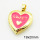 Brass Enamel Locket Pendants,Photo Frame Charms for Necklaces,Heart,Long-lasting plated,Gold,5x19x20mm,Hole:3x5mm,about 2.67g/pc,5 pcs/package,XFPC02465avja-G030