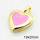 Brass Enamel Locket Pendants,Photo Frame Charms for Necklaces,Heart,Long-lasting plated,Gold,5x19x20mm,Hole:3x5mm,about 2.72g/pc,5 pcs/package,XFPC02469avja-G030
