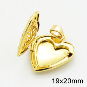 Brass Cubic Zirconia Locket Pendants,Photo Frame Charms for Necklaces,Hollow,Heart,Long-lasting plated,Gold,6x19x20mm,Hole:3x5mm,about 2.53g/pc,5 pcs/package,XFPC02504aaim-G030