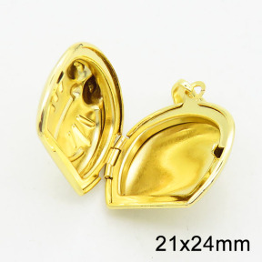 Brass Locket Pendants,Photo Frame Charms for Necklaces,Doraemon,Long-lasting plated,Gold,11x21x24mm,Hole:4x6mm,about 4.38g/pc,5 pcs/package,XFPC02506aaio-G030