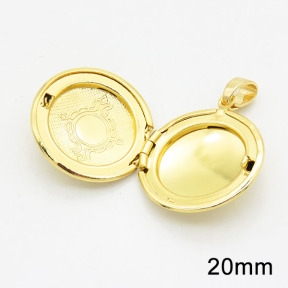 Brass Locket Pendants,Photo Frame Charms for Necklaces,Round,Long-lasting plated,Gold,6x20mm,Hole:3x5mm,about 3.04g/pc,5 pcs/package,XFPC02510vail-G030