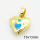 Brass Enamel Locket Pendants,Photo Frame Charms for Necklaces,Heart,Long-lasting plated,Gold,5x13x13mm,Hole:3x5mm,about 1.38g/pc,5 pcs/package,XFPC02527vaia-G030