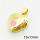 Brass Enamel Locket Pendants,Photo Frame Charms for Necklaces,Heart,Long-lasting plated,Gold,5x13x13mm,Hole:3x5mm,about 1.38g/pc,5 pcs/package,XFPC02529vaia-G030