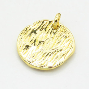 Brass Pendants,Round,Long-lasting plated,Gold,2x16mm,Hole:3mm,about 2.05g/pc,5 pcs/package,XFPC02552aahm-G030