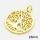 Brass Cubic Zirconia Pendants,Grade A,High quality handmade polishing,Tree,Long-lasting plated,Gold,2x28mm,Hole:5mm,about 4.97g/pc,5 pcs/package,XFPC02570vbpb-G030