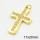 Brass Cubic Zirconia Pendants,Grade A,High quality handmade polishing,Cross,Long-lasting plated,Gold,2x17x28mm,Hole:4mm,about 2.45g/pc,5 pcs/package,XFPC02575vbll-G030