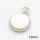 Brass Shell Pendants,Grade A,High quality handmade polishing,Round,Long-lasting plated,Silver color,2.5x12mm,Hole:4mm,about 1.21g/pc,5 pcs/package,XFPC02593bvlm-G030