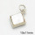 Brass Shell Pendants,Grade A,High quality handmade polishing,Rhombus,Long-lasting plated,Silver color,2.5x10x11mm,Hole:4mm,about 0.68g/pc,5 pcs/package,XFPC02606bvlm-G030