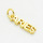 Brass Pendants,Strip,Aries,Long-lasting plated,Gold,4x14mm,Hole:4mm,about 0.54g/pc,5 pcs/package,XFPC02653aahi-G030