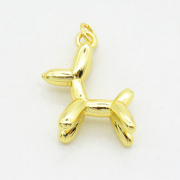 Brass Pendants,Dog,Long-lasting plated,Gold,16x18mm,Hole:4mm,about 2.71g/pc,5 pcs/package,XFPC02711vaia-G030