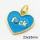 Brass Cubic Zirconia Enamel Pendants,Heart,Long-lasting plated,Gold,23x25mm,Hole:6mm,about 4.74g/pc,5 pcs/package,XFPC02722aakp-G030