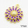 Brass Enamel Pendants,Daisy,Long-lasting plated,Gold,17mm,Hole:2mm,about 3.08g/pc,5 pcs/package,XFPC02781avja-G030