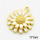 Brass Enamel Pendants,Daisy,Long-lasting plated,Gold,17mm,Hole:2mm,about 3.08g/pc,5 pcs/package,XFPC02782avja-G030
