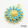 Brass Enamel Pendants,Daisy,Long-lasting plated,Gold,17mm,Hole:2mm,about 3.08g/pc,5 pcs/package,XFPC02784avja-G030