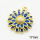 Brass Enamel Pendants,Daisy,Long-lasting plated,Gold,17mm,Hole:2mm,about 3.08g/pc,5 pcs/package,XFPC02785avja-G030