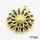 Brass Enamel Pendants,Daisy,Long-lasting plated,Gold,17mm,Hole:2mm,about 3.08g/pc,5 pcs/package,XFPC02787avja-G030