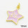 Brass Enamel Pendants,Star,Long-lasting plated,Gold,18mm,Hole:4mm,about 1.93g/pc,5 pcs/package,XFPC02792aahn-G030