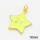 Brass Enamel Pendants,Star,Long-lasting plated,Gold,18mm,Hole:4mm,about 1.93g/pc,5 pcs/package,XFPC02795aahn-G030