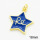 Brass Enamel Pendants,Star,Long-lasting plated,Gold,18mm,Hole:4mm,about 1.93g/pc,5 pcs/package,XFPC02798aahn-G030