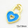 Brass Enamel Pendants,Heart Lock,Long-lasting plated,Gold,12x19mm,Hole:4mm,about 1.30g/pc,5 pcs/package,XFPC02801aahn-G030