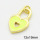 Brass Enamel Pendants,Heart Lock,Long-lasting plated,Gold,12x19mm,Hole:4mm,about 1.30g/pc,5 pcs/package,XFPC02804aahn-G030
