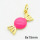 Brass Enamel Pendants,Candy,Long-lasting plated,Gold,8x15mm,Hole:4mm,about 1.16g/pc,5 pcs/package,XFPC02813aahn-G030