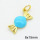 Brass Enamel Pendants,Candy,Long-lasting plated,Gold,8x15mm,Hole:4mm,about 1.16g/pc,5 pcs/package,XFPC02819aahn-G030