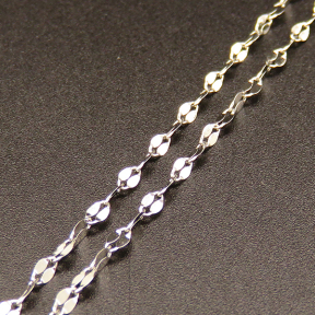 304 Stainless Steel Chains,Soldered Cable Chains,Dapped Chains,Decorative Chains,With Falt Oval Connector,True Color,2mm,about 226g/package,100 m/package,XMC00234iljb-389