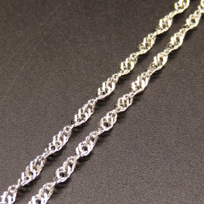 304 Stainless Steel Chains,Soldered Singapore Chains,True Color,2.5mm,about 299g/package,50 m/package,XMC00252hnob-389