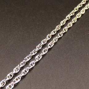 304 Stainless Steel Chains,05 Unwelded Rope Chains,True Color,2.5mm,about 312g/package,25 m/package,XMC00258bpnb-389