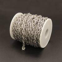 304 Stainless Steel Chains,1.2 Unwelded Rope Chains,True Color,6mm,about 700g/package,10 m/package,XMC00261bnnb-389