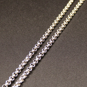 304 Stainless Steel Chains,2.0 Cross Rolo Chains,True Color,2mm,about 457g/package,50 m/package,XMC00267hiob-389