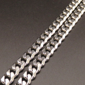 304 Stainless Steel Chains,3.0 Cuban Chain,Unwelded,Faceted,True Color,11mm,about 1650g/package,10 m/package,XMC00273hlib-389