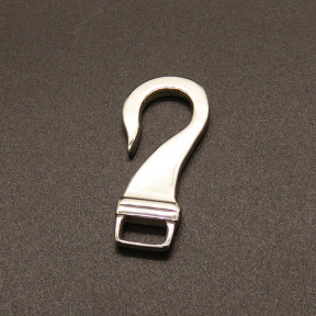 304 Stainless Steel Hook and S-Hook Clasps,For Leather Cord Bracelets Making,True color,34x15mm,Hole:7x4mm,about 4.2g/pc,10 pcs/package,XFB00418vaia-611