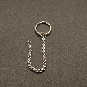 304 Stainless Steel Keychain Clasps Findings,Split Key Rings,with Chains,True color,12x2+50mm,Hole:10mm,about 0.87g/pc,100 pcs/package,XFC00068vablb-611