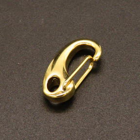 304 Stainless Steel Keychain Clasps Findings,Push Gate Snap Clasp,Vacuum plating Gold,21x10mm,Hole:3x4mm,about 2.6g/pc,10 pcs/package,XFCL00668aajl-611