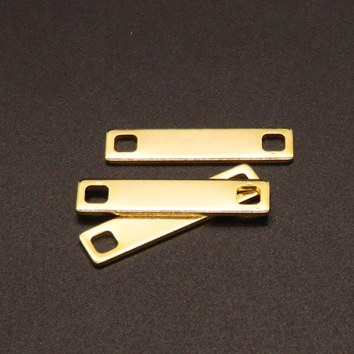 304 Stainless Steel Links Connectors,Rectangle,Vacuum plating Gold,26x6mm,Hole:3mm,about 1g/pc,100 pcs/package,XFCO01403vabnb-611