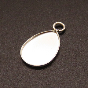 304 Stainless Steel Pendant Cabochon Settings,Plain Edge Bezel Cups,Teardrop,Vacuum plating Gold,14x10mm,Hole:1.5mm,about 0.35g/pc,100 pcs/package,XFCS00018vabjb-611