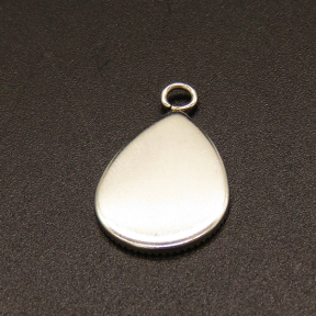 304 Stainless Steel Pendant Cabochon Settings,Plain Edge Bezel Cups,Teardrop,Vacuum plating Gold,18x13.5mm,Hole:2mm,about 0.5g/pc,100 pcs/package,XFCS00022vabkb-611