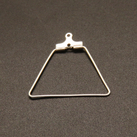 304 Stainless Steel Hoop Earring Findings,Wire Pendants,Trapezoid,True color,26x28mm,Hole:1.2mm,about 0.35g/pc,100 pcs/package,XFE00173vablb-611