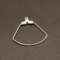 304 Stainless Steel Hoop Earring Findings,Wire Pendants,Sector,True color,27x27mm,Hole:1.2mm,about 0.35g/pc,100 pcs/package,XFE00175vablb-611